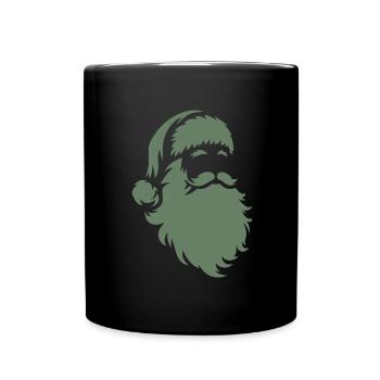Silhouette du Père Noël : la magie de Noël - Mug uni - noir - Devant