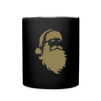 Silhouette du Père Noël : la magie de Noël - Mug uni - noir - Devant
