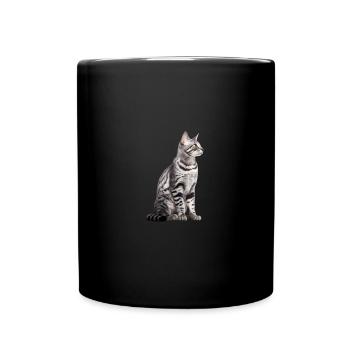Egyptian Mau Ägyptische Mau - Tasse einfarbig - Schwarz - Vorne