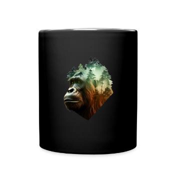 Gorille - Mug uni - noir - Devant