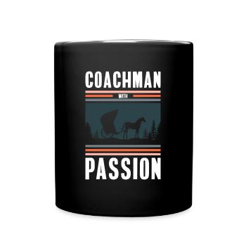 Conducteur de calèche Chevaux Carter Job - Mug uni - noir - Devant