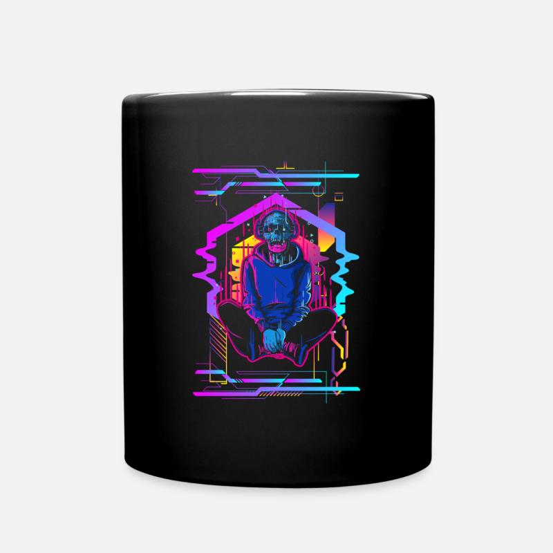 Cyborg Robot Japan Futuristic - Full Colour Mug - black