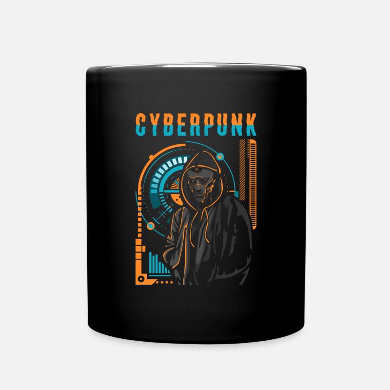 Cyberpunk Retro Manga Scifi - Tasse einfarbig - Schwarz