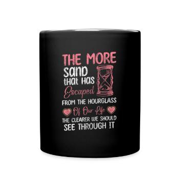 Sanduhr Modern Countdown - Tasse einfarbig - Schwarz - Vorne
