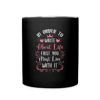 Horloge signe en verre - Mug uni - noir - Devant