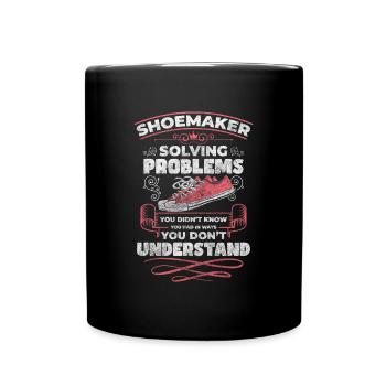 Schuster Schuh Handwerker Stiefel - Tasse einfarbig - Schwarz - Vorne