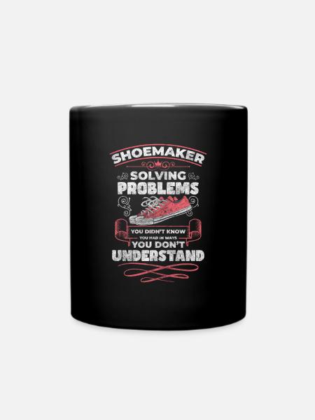 Schuster Schuh Handwerker Stiefel - Tasse einfarbig - Schwarz