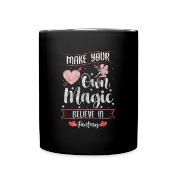 Elf Dreams Girl Daughter - Full Colour Mug - black - Front