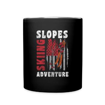 Snowboarding Slope Winter - Full Colour Mug - black - Front