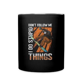 Snowboard Tailgrab Winter Holidays - Full Colour Mug - black - Front