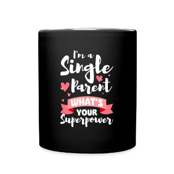 Eltern Vater Solo - Tasse einfarbig - Schwarz - Vorne