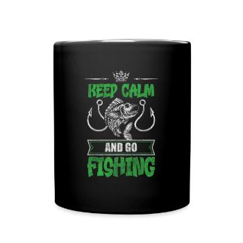 Fishing Perch Boat Pond - Full Colour Mug - black - Front