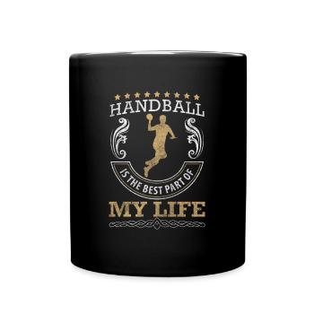 Handball Ball Club Team - Full Colour Mug - black - Front
