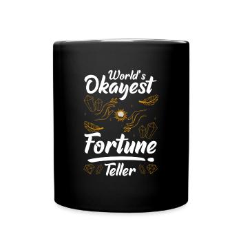 Kartenleger Zukunft Hellsehen Zeichen - Tasse einfarbig - Schwarz - Vorne