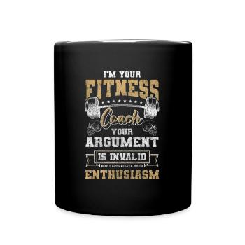 Fitness Workout Pumps - Full Colour Mug - black - Front