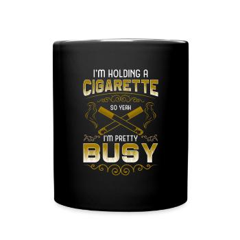 Tabac Nicotine Fumer Drogue de prohibition - Mug uni - noir - Devant