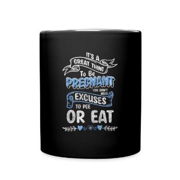 Grossesse Enfant - Mug uni - noir - Devant