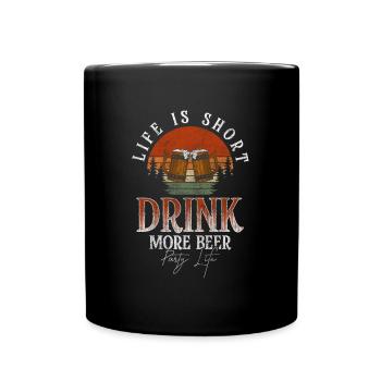 Party, Booze, Men's Night Out, Music - Full Colour Mug - black - Front