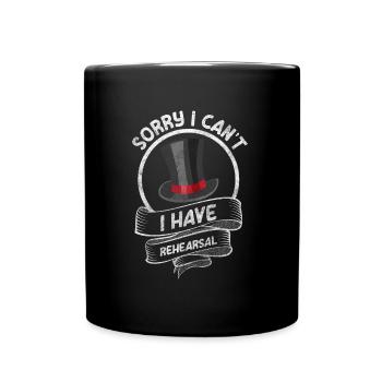 Actor Rehearsal Celebrity Curtain - Full Colour Mug - black - Front