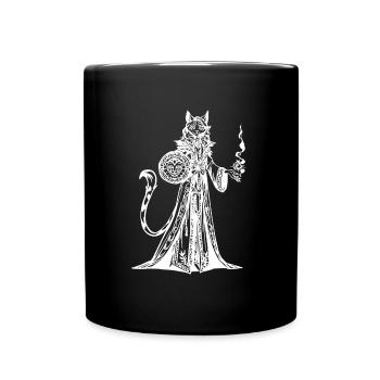 Tabaxi Kleriker RPG Spiel - Tasse einfarbig - Schwarz - Vorne