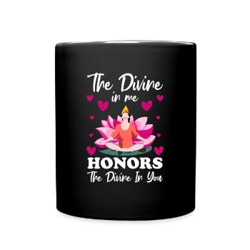 Yoga Zen Awareness - Full Colour Mug - black - Front