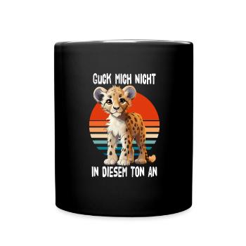 Ne me regarde pas dans ce ton guépard - Mug uni - noir - Devant