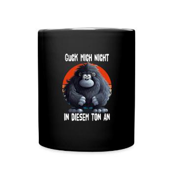 Ne me regarde pas dans ce ton Gorille - Mug uni - noir - Devant
