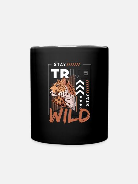 Afrika Großkatze - Tasse einfarbig - Schwarz