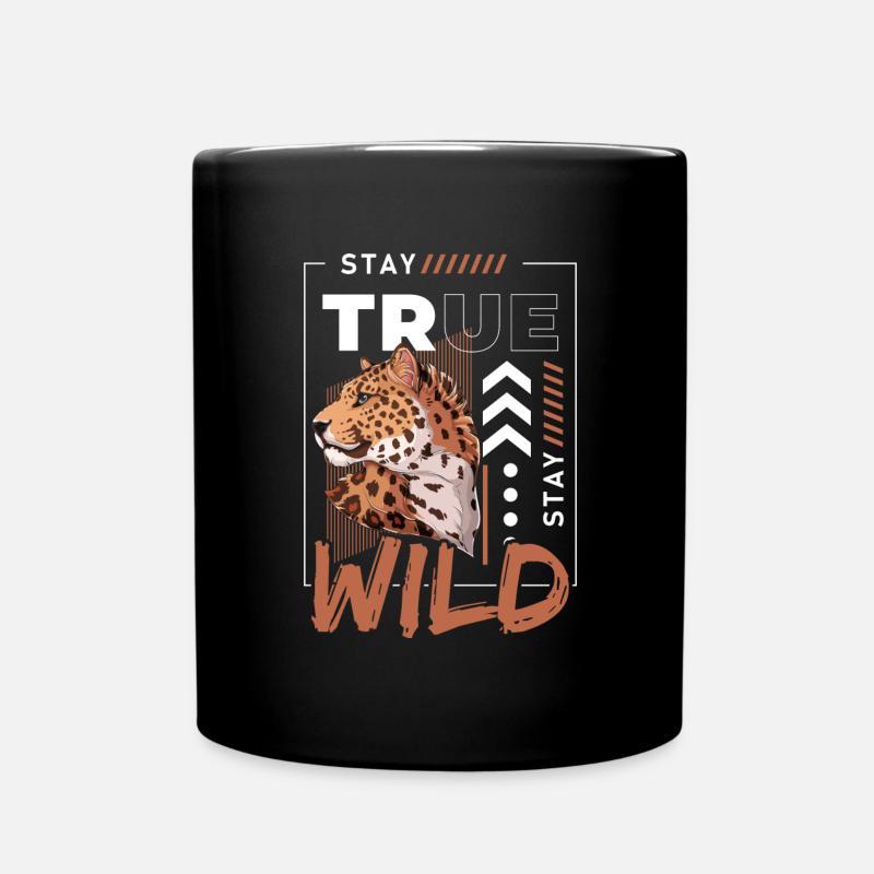 Afrika Großkatze - Tasse einfarbig - Schwarz