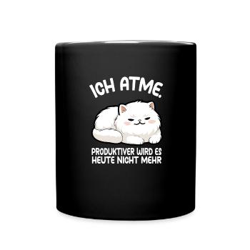 Je respire le chat persan - Mug uni - noir - Devant