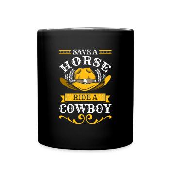Rodéo Sheriff America Westerpferd - Mug uni - noir - Devant