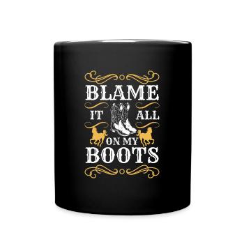 Lasso équestre Rodeo Freedom - Mug uni - noir - Devant