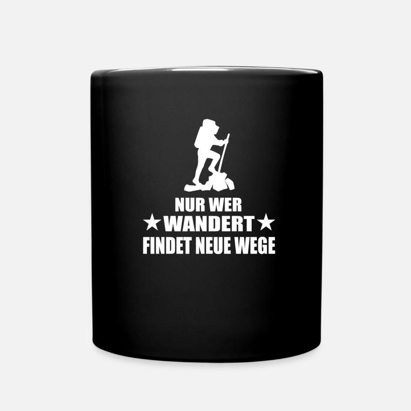 Wandern - Tasse einfarbig - Schwarz