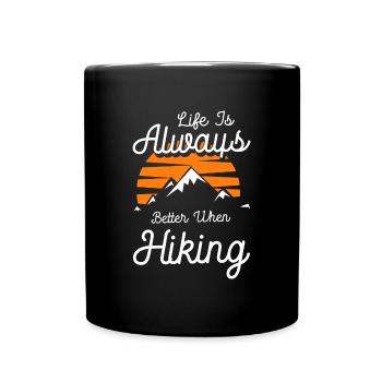 Klettern Gipfel Hobby Abenteuer - Tasse einfarbig - Schwarz - Vorne
