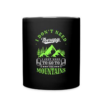 Bergsteigen Kletterer Trekking - Tasse einfarbig - Schwarz - Vorne