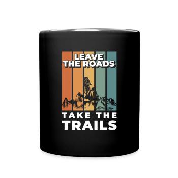 Klettern Felsen Natur Sport - Tasse einfarbig - Schwarz - Vorne