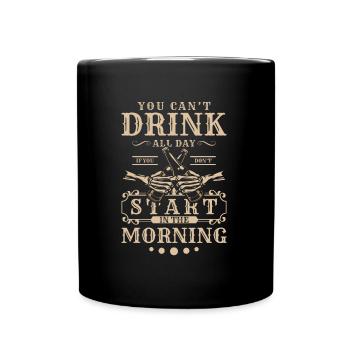 Faire la fête, faire la fête, boire, des amis - Mug uni - noir - Devant