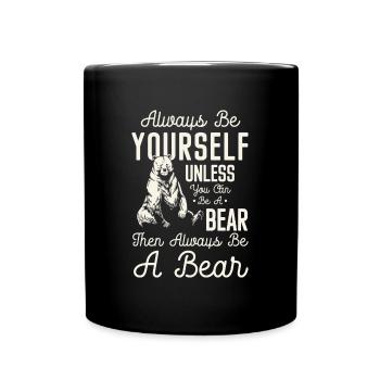 Signes du zodiaque en peau d’ours sauvage - Mug uni - noir - Devant