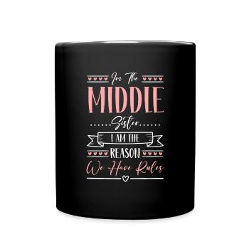 Vivre une famille inséparable - Mug uni - noir - Devant