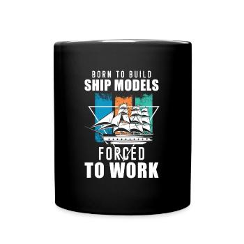 Model Making Water Rc Ship - Full Colour Mug - black - Front