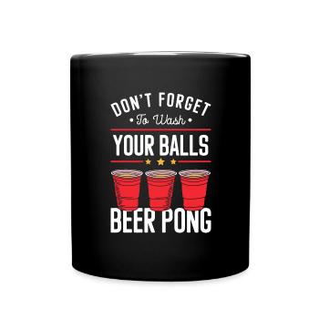 Beerpong Alcohol Rules Ball - Mug uni - noir - Devant