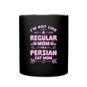 Perser Katze Katzenfreund - Tasse einfarbig - Schwarz - Vorne