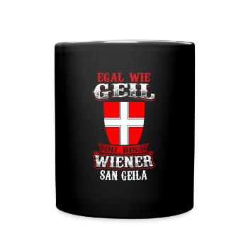 Viennese humour – No matter how awesome, Vienna tops everything! - Full Colour Mug - black - Front