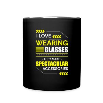 Lunettes Lunettes Serpent Lunettes Verres Test Des Yeux - Mug uni - noir - Devant