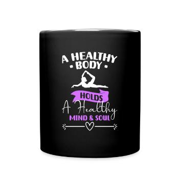 Spa Relax Pflege - Tasse einfarbig - Schwarz - Vorne