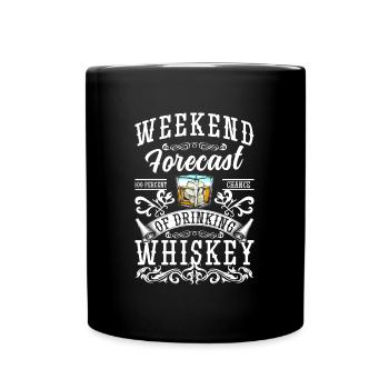 Bar à boire de bouteille de rhum - Mug uni - noir - Devant