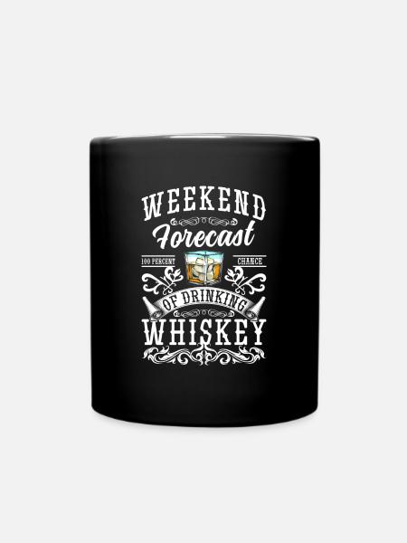 Rum Flasche Trinker Bar - Tasse einfarbig - Schwarz