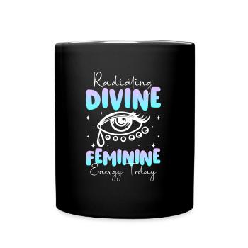 Dreamcatcher Feather Motivation Meditation - Full Colour Mug - black - Front