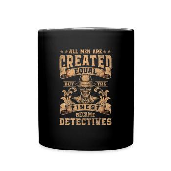 Detective clue trail secret agent - Full Colour Mug - black - Front