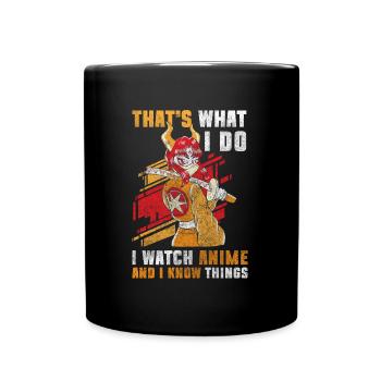 Anime Senpai Art - Full Colour Mug - black - Front
